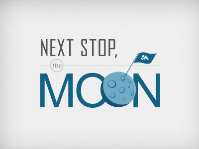 The Moon design flag illustration moon space texture typography website