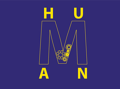 Human 01 1 branding design illustration minimal typography vector
