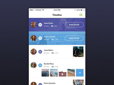 Timeline Concept clean ios timeline ui ux