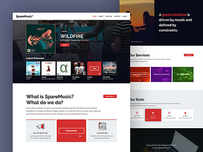 Sparemusic Homepage UI