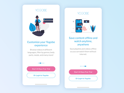 Yogobe - iOS app onboarding