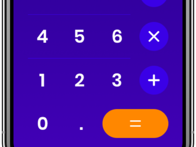 004_Calculator 004 app calculator ui daily 100 mobile ui
