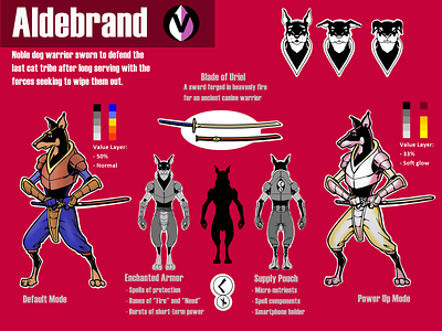 Aldebrand: Noble Dog Warrior design graphic design illustration