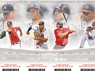 Season Tickets atlanta baseball braves milb mississippi mlb sports design ticket design tickets