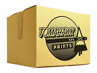Tomahawk Prints branding halftone identity logo screenprint tomahawk