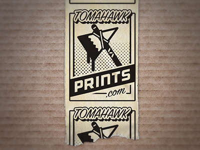 Tomahawk Prints secondary atlanta branding halftone identity logo screenprint tomahawk