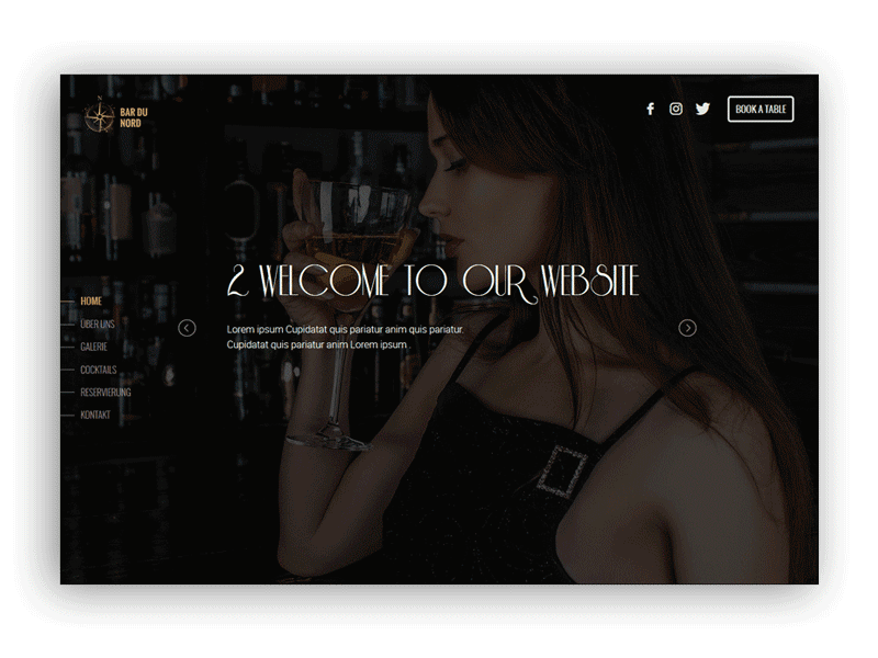 Cocktail Bar - website concept