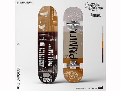 Daily Design Initiative 05 Skateboard Design. Saguache Crescent