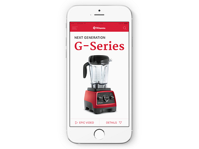 Vitamix App app clean ios mobile red vitamix white