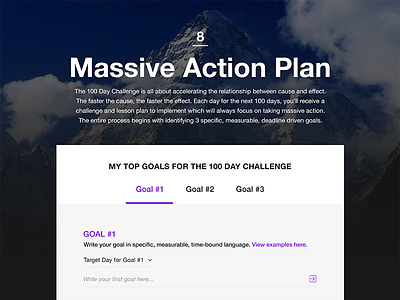 100DayChallenge.com - Top Goals Form