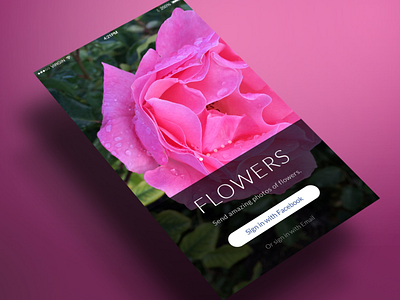 Flowers App app flowers homescreen ios mobile pink