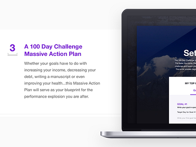 100DayChallenge.com - Upcoming Sales Page benefits features landing sales shadow video