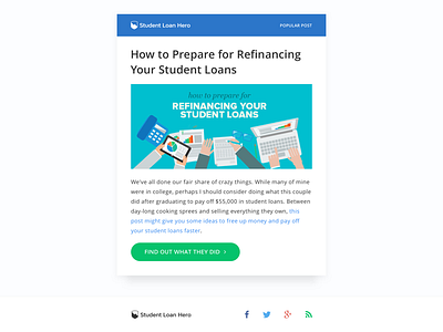 Student Loan Hero - Emails button cta email loan mobile responsive student