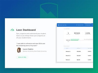 Student Loan Hero - New Homepage (Feature + Testimonial)