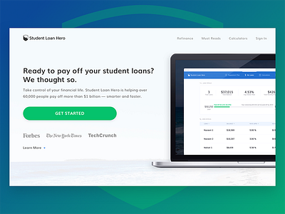 Student Loan Hero - New Homepage (Hero) hero homepage landing mobile responsive tablet