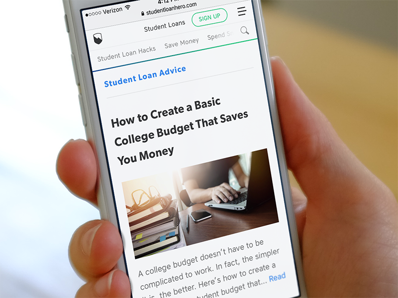 Student Loan Hero - New Blog Index (mobile)