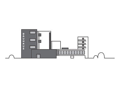 Bauhaus School icon illustration
