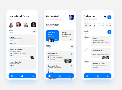 Household Task Management App app design household management minimal mobile app design mobile design mobile ui mobile uiux task management tasks ui ux