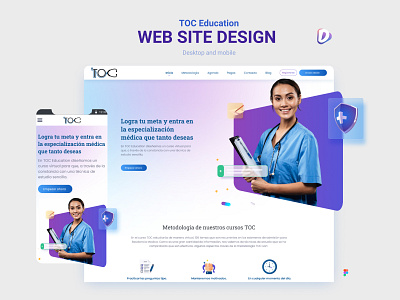 Landing page TOC Education design figma homepage landingpage ui uidesign