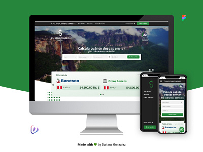 Chamo Cambios landing page figma landingpage ui uidesign