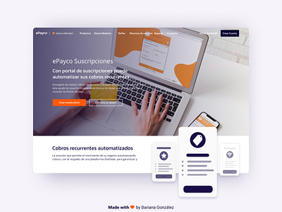 Landing page Suscripciones design figma landingpage uidesign uiux