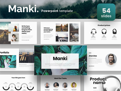 manki powerpoint presentation template by azad on dribbble powerpoint portfolio template