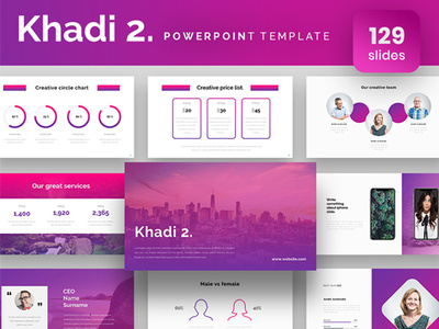 khadi powerpoint presentation template by azad on dribbble powerpoint portfolio template
