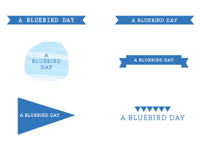 Bluebird Day Blog Logo blog blue logo simple typography