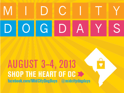 MidCity Dog Days postcard promotion retail summer
