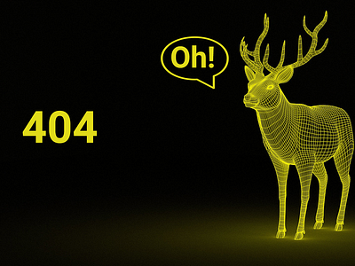 Oh deer! 404 error 404 page graphic design