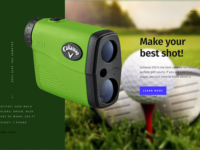 Eye-catching product hero landing landing page design web design