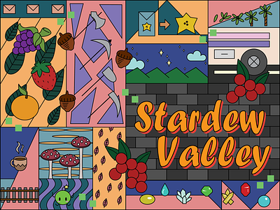 Stardew Valley design graphic design illustration typography vector