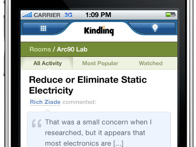 Kindling Mobile blackberry iphone mobile