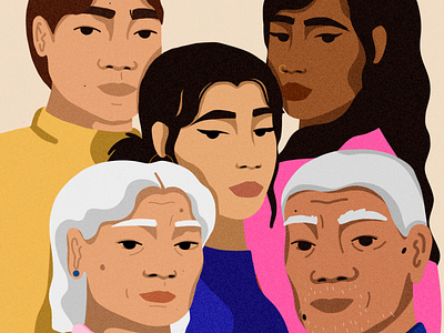 Protect Asian Lives antiracism artist asian character digital digital art family illustration illustration art illustrator portrait