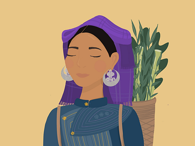 Hmong Woman digital art hmong illustration travel vietnam