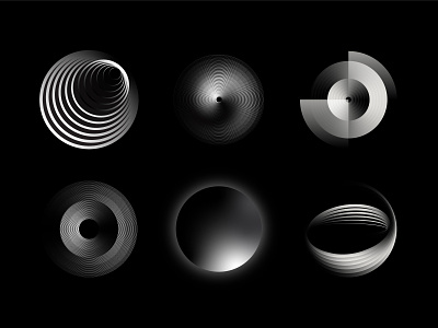 Moon x Black Hole black and white black hole circle geometric geometric design gradient gradients graphic design illustration line moon shapes vector