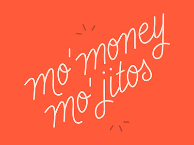 Mo' Money handtype typography