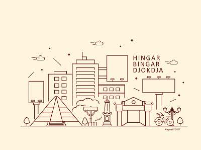 Hingar Bingar advertising branding city creative design icon identity illustration line art ui vector