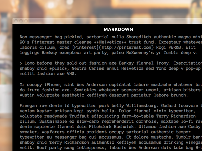XV - Markdown Editor anonymous blog cms editor jaden dessureault markdown monospace php web web design winnipeg xv