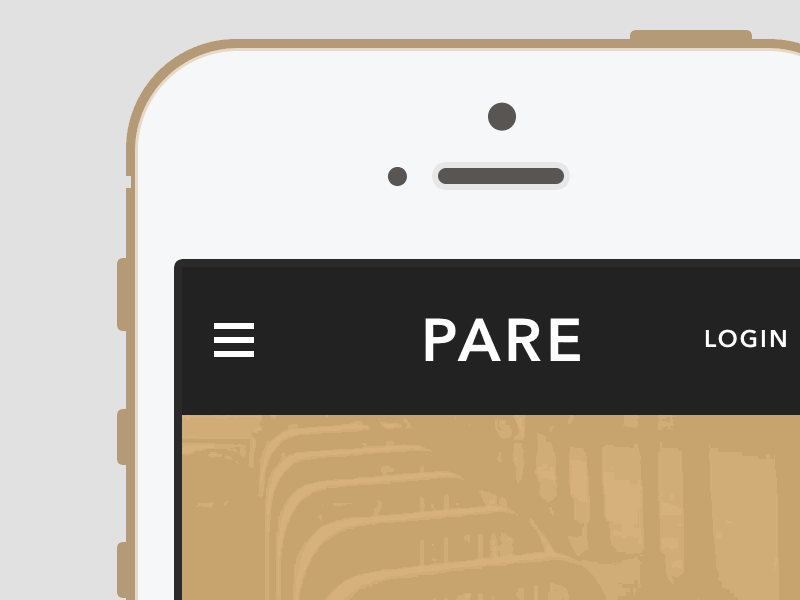 Pare - Mobile Nav Animation animation canada css hamburger icon interaction jquery navigation pare responsive web design winnipeg