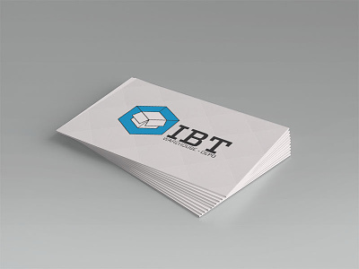 IBT warehouse logo blue box business cards card depo design driza erdis graphic ibt logo mock up print slab serif warehouse