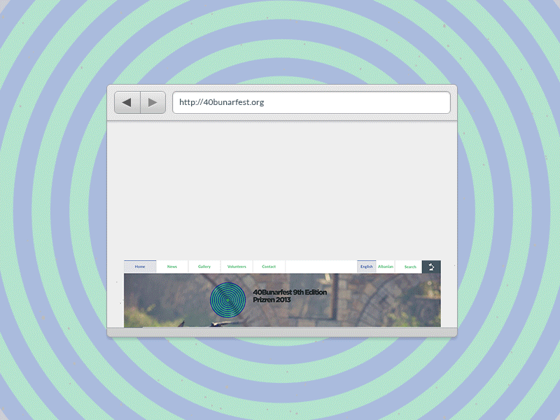 GIF 40bunarfest website mini preview 40 bunarfest design driza erdis festival krk prizren web web design website
