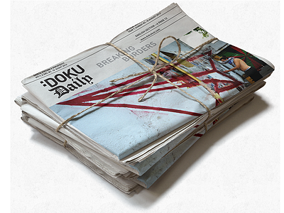 Doku Daily Newspaper Layout design doku daily dokufest driza editorial erdis festival film grid kosovo layout newspaper