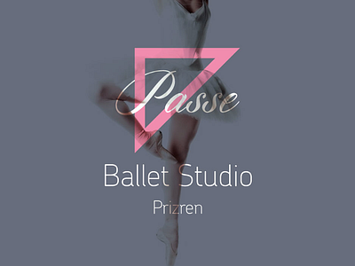 Passe Logo balet ballet dance dancing driza erdis logo logotype passe pink studio triangle
