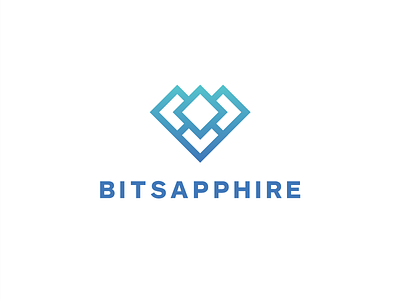 Bitsapphire bit bits bitsapphire blue cryptocurrency diamond driza erdis gradient sapphire square stone