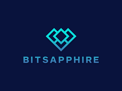 Bitsapphire Logo bit bitsapphire crypto cryptocurrency dark logo sapphire startup
