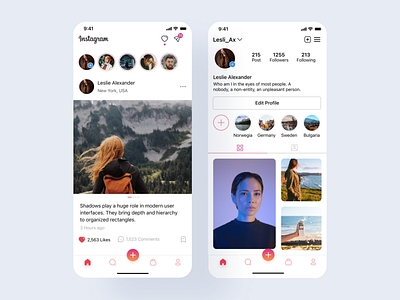 Instagram Redesign by Rahmat Zumarli on Dribbble