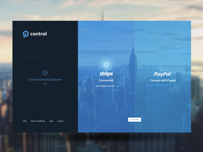 Connecting Account app concept dash dashboard design login register ui ux web