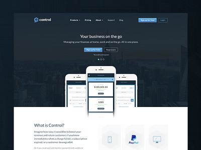 Marketing Page blue branding design landing marketing page