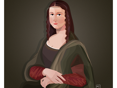 MONALISA graphic design illustration monalisa vector